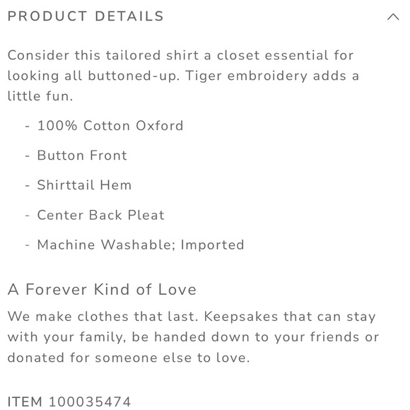 Janie and Jack Boys Tiger Embroidered Oxford Shirt - Picture 3 of 12